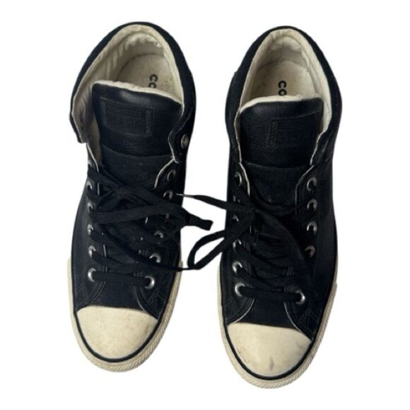 Converse Black and White High-Tops. Men’s Size 11 and Women’s Size 13. - Picture 3 of 9